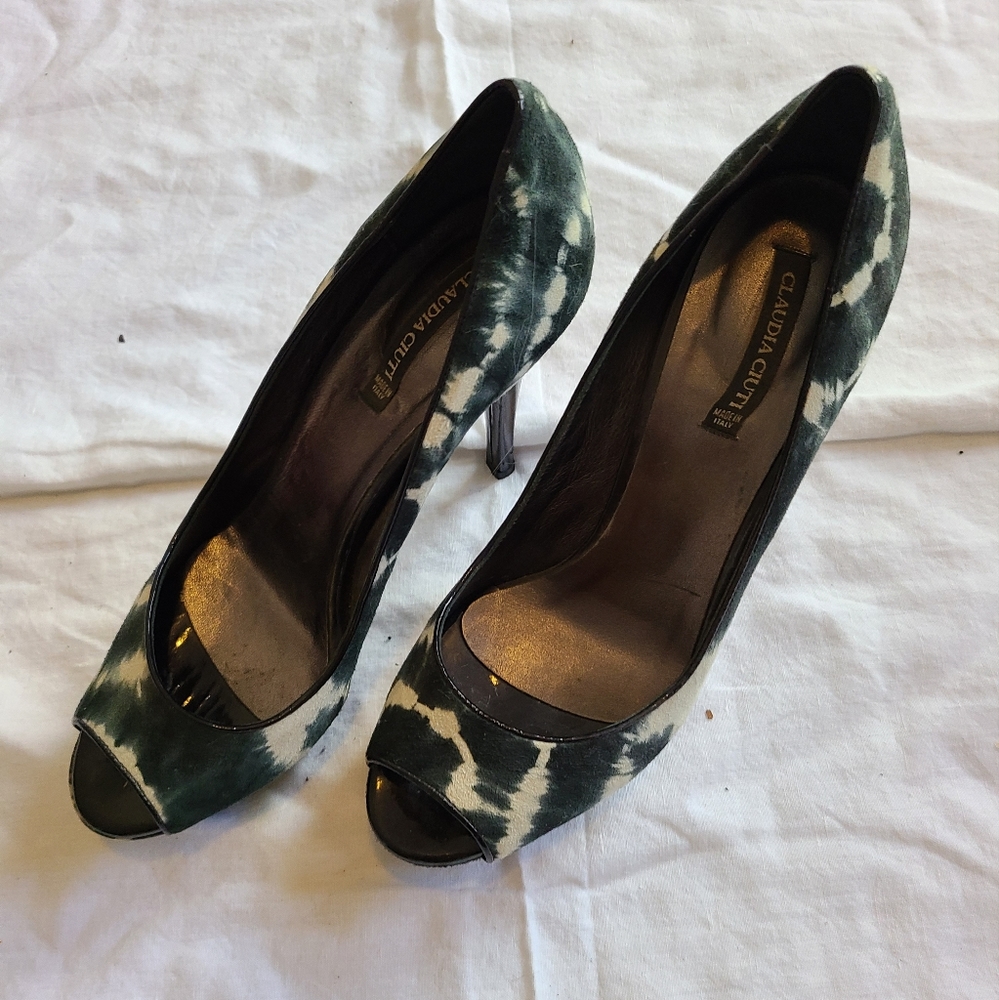 Claudia ciuti tie dye open toe heels size 8.5